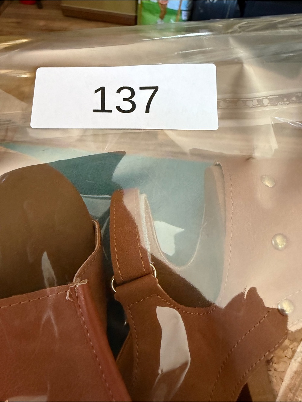 Women’s Tan Cork Wedge Slingback Sandals - Picture 7 of 7